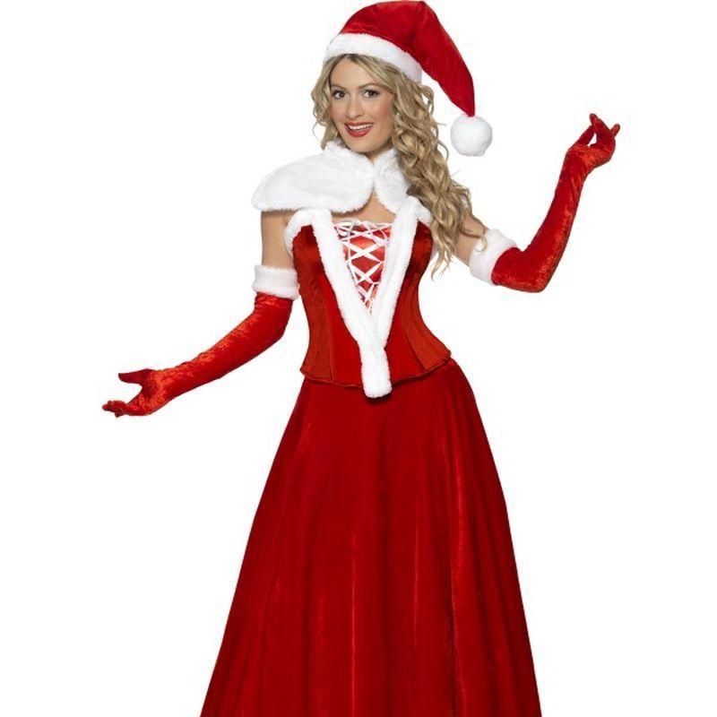 Luxury Miss Santa Costume - UK Dress 8-10 Womens Red/White