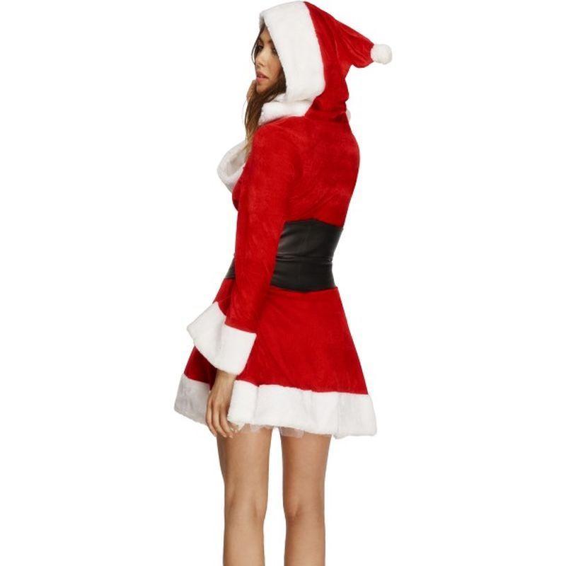 Fever Hooded Santa Costume Adult Red White Womens