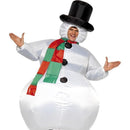 Inflatable Snowman - One Size Mens White