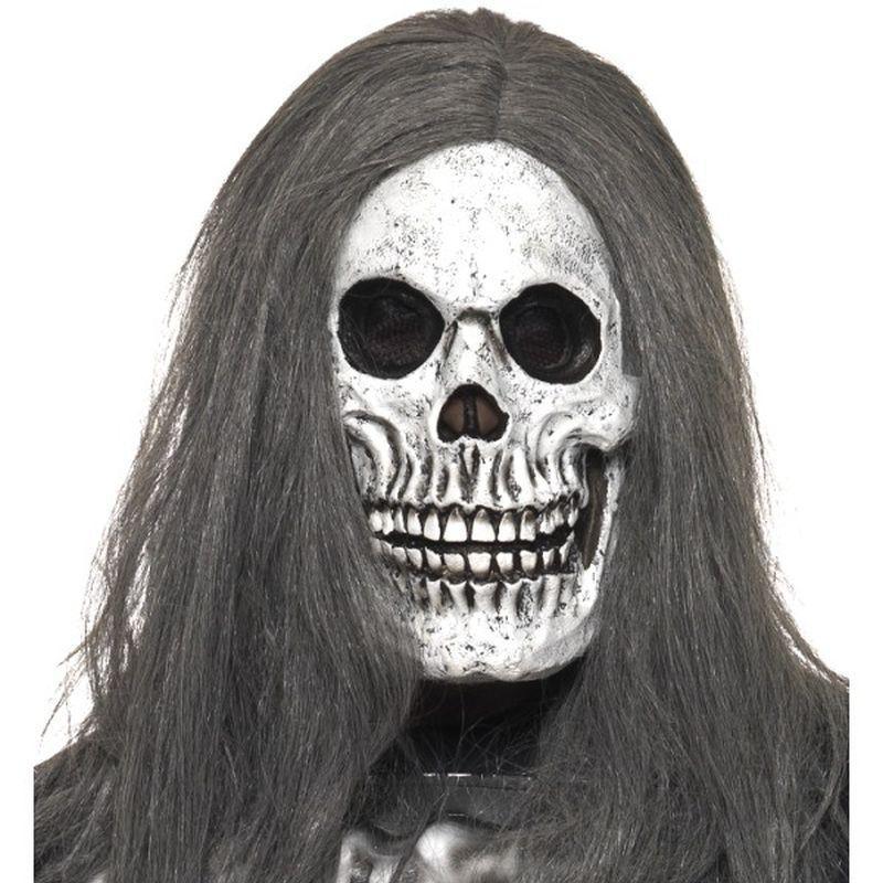 Sinister Skeleton Mask - One Size Mens Grey