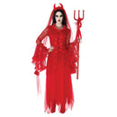 Villainous Veil Headpiece Adult Womens Red