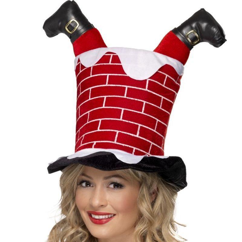 Santa Stuck in Chimney Hat - One Size