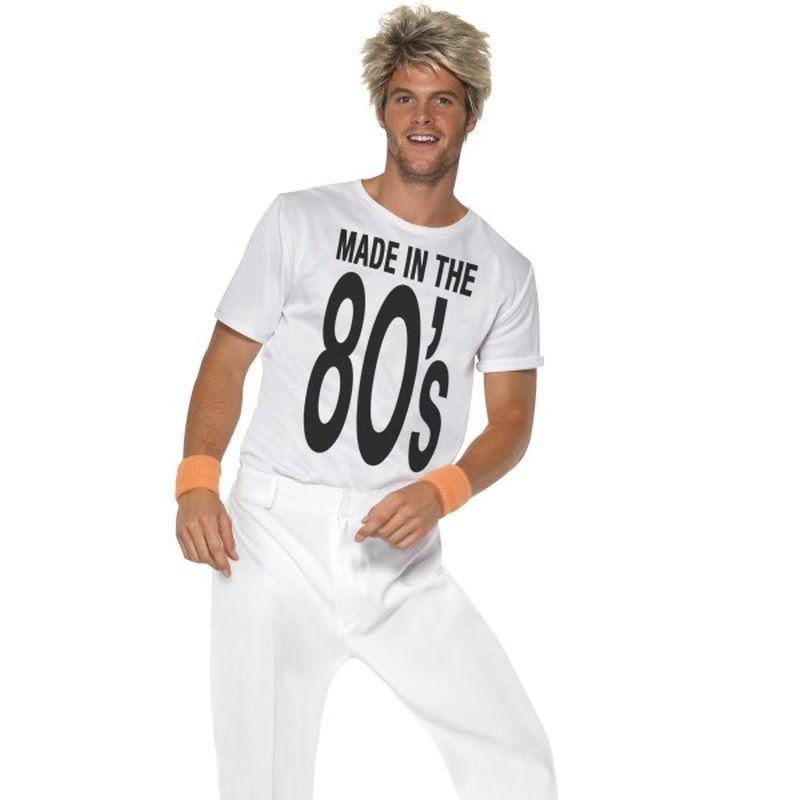 Made in 80S Costume - Medium Mens White/Black