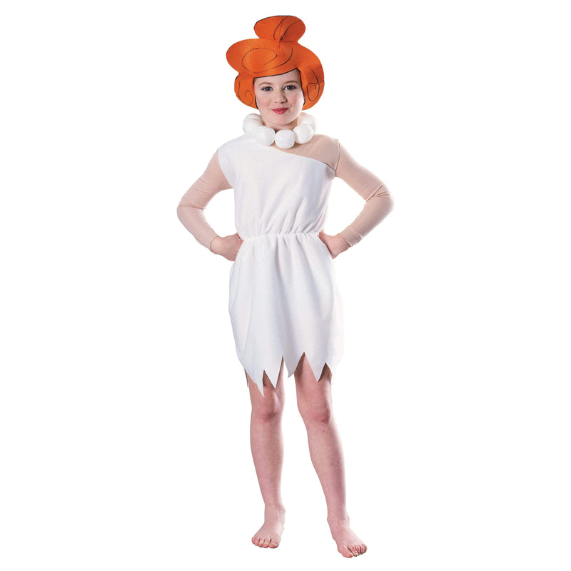 Wilma Flintstone Deluxe Costume Child Girls White -1