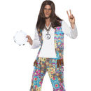 Groovy Hippie Costume - Medium Womens Blue/Floral