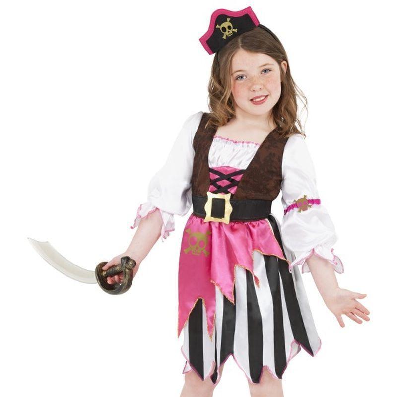 Pink Pirate Girl - Small Age 4-6 Girls Brown/Pink