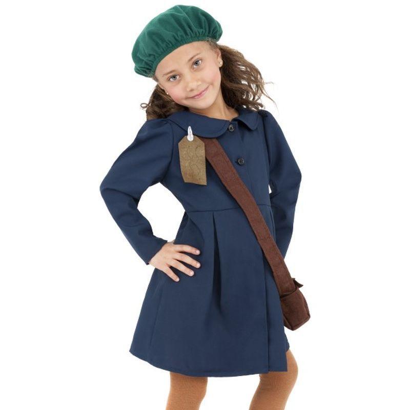 World War II Evacuee Girl Costume - Small Age 4-6 Girls Blue/Green