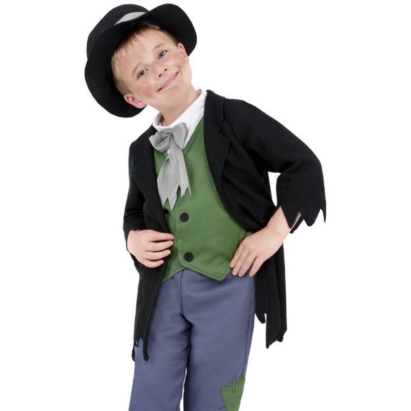 Dodgy Victorian Boy Costume - Small Age 4-6 Boys Black/Green/Blue