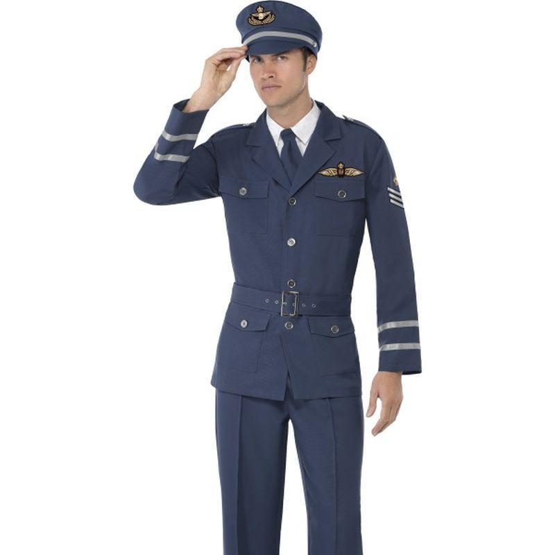 WW2 Air Force Captain Costume - Medium Mens Blue