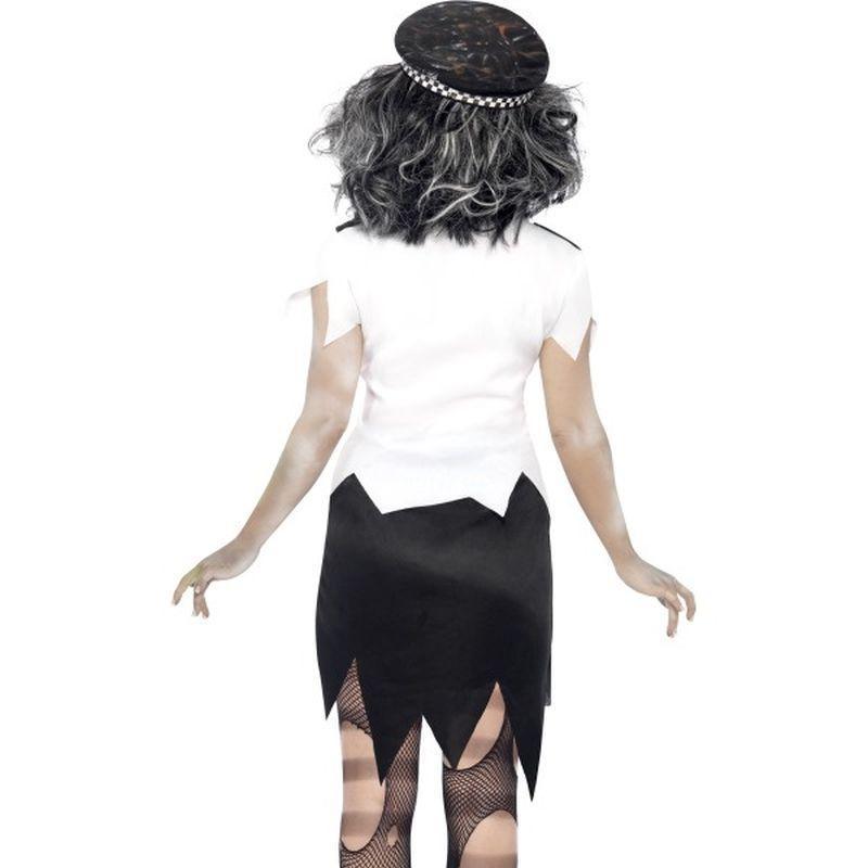 Zombie Policewoman Costume Adult White Red Black