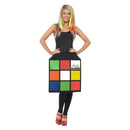 Rubiks Cube Costume Adult 3D Dress Multi Coloured