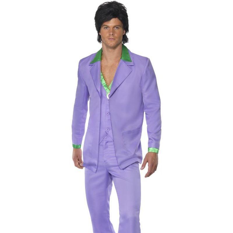 Lavender 1970s Suit Costume - Medium Mens Purple/Green