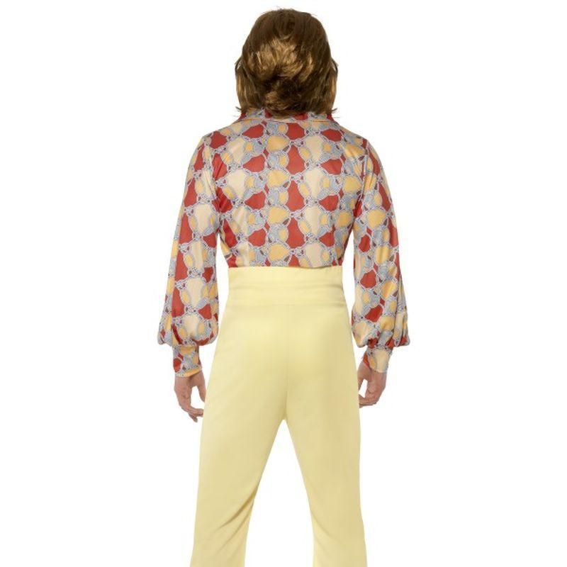 1960s Groovy Guy Costume Adult Tan Red Shirt High Waisted Trousers