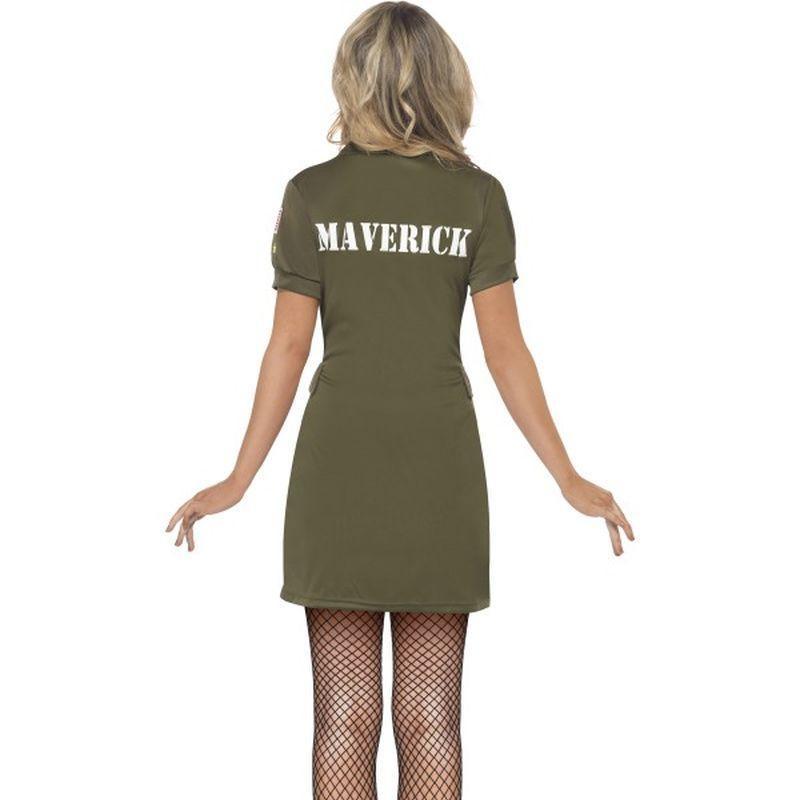 Sexy Top Gun Costume Adult Olive Green Womens