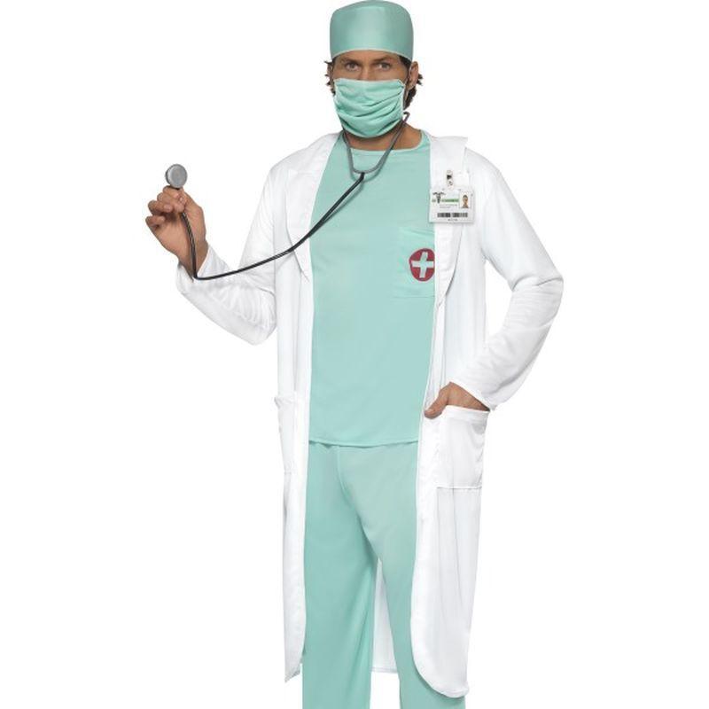 Doctor Costume - Medium Mens White/Blue