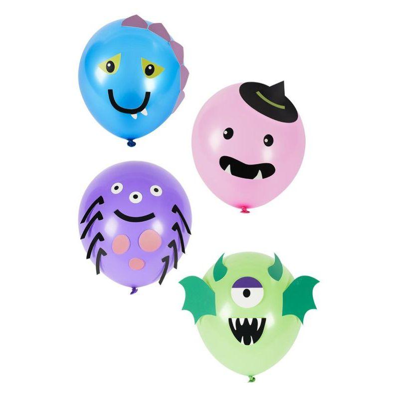 Monster Tableware Party Balloons X8 Unisex