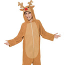 Reindeer Costume Kids Brown Hooded Jumpsuit