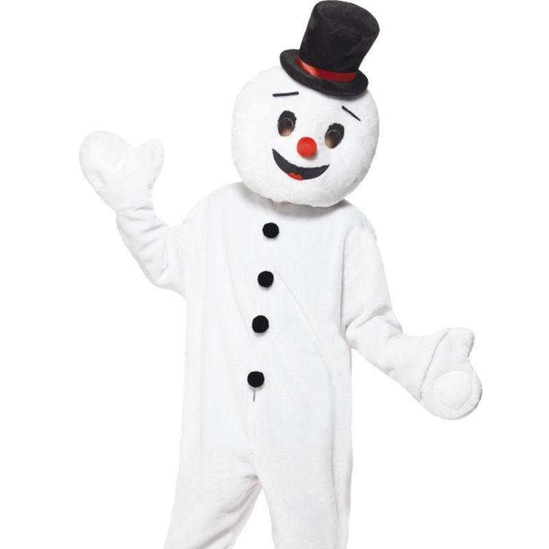 Snowman Mascot Costume - One Size Mens White