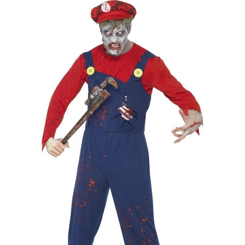 Zombie Plumber Costume - Medium Mens Red