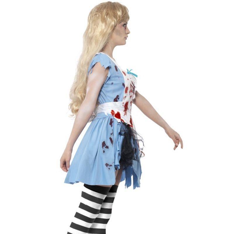 Zombie Malice Costume Adult Blue White Red Womens