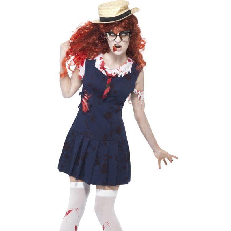 High School Horror Zombie College Student - UK Dress 16-18 Womens Navy