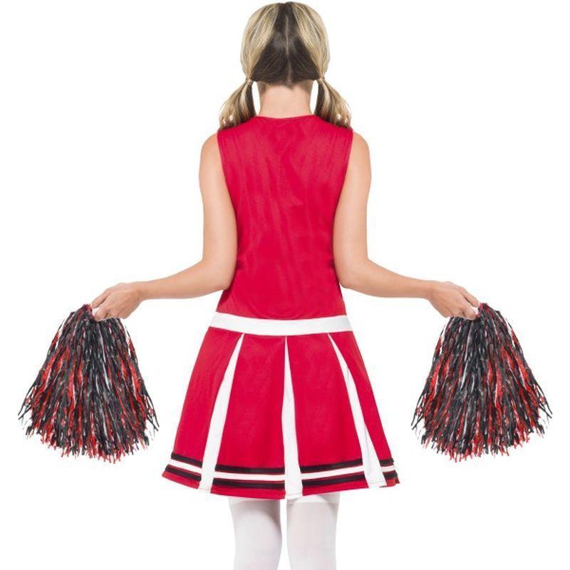 Cheerleader Costume Adult Red Dress Pom Poms