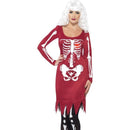 Beauty Bones Costume - UK Dress 8-10 Womens Red