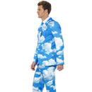 Sky High Suit Stand Out Adult Blue White Cloud Jacket Trousers and Tie