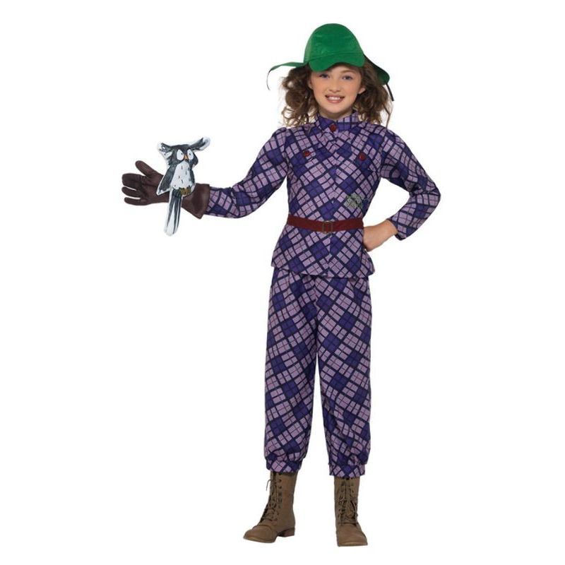 David Walliams Deluxe Awful Auntie Costume Kids Purple Girls