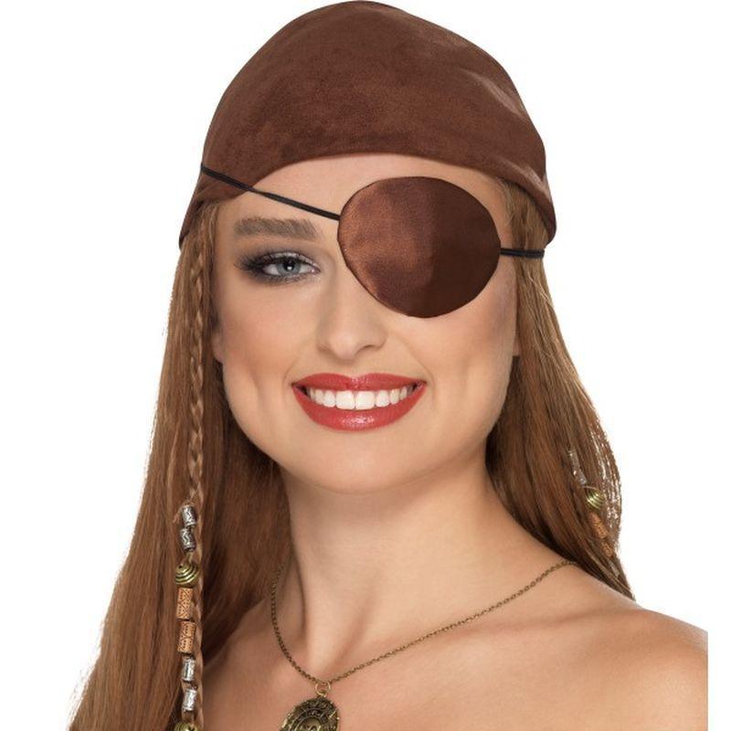 Deluxe Pirate Eyepatch Adult Brown Unisex