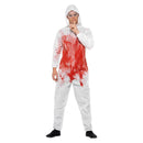 Bloody Forensic Overall Costume Adult Red Mens -1