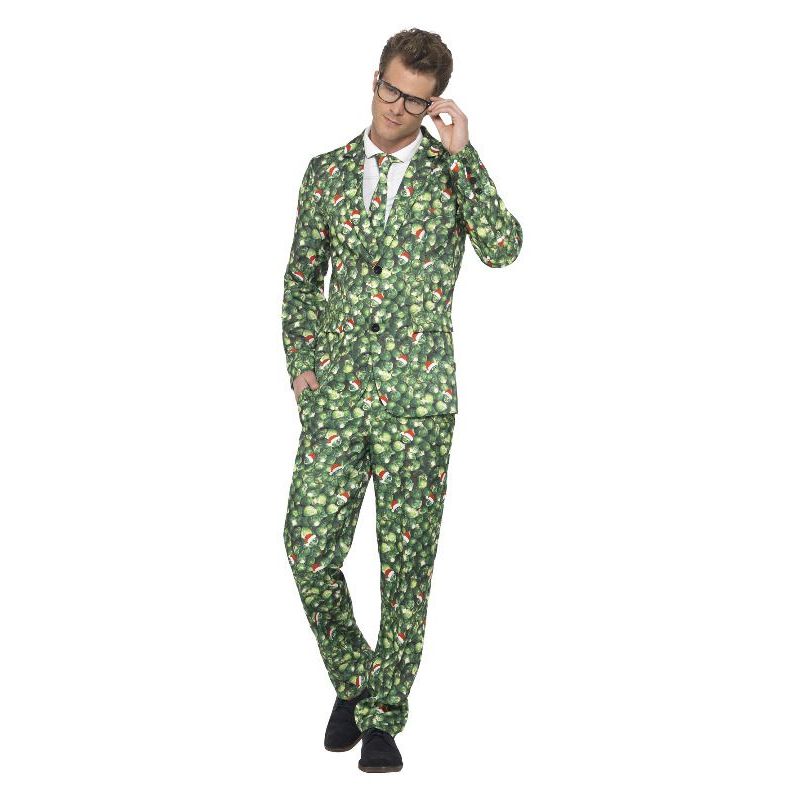 Brussel Sprout Suit Adult Green Mens -1