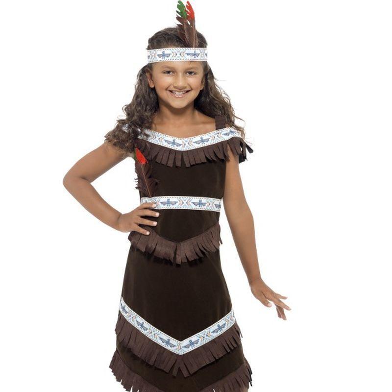 Indian Girl Costume - Small Age 4-6 Girls Brown