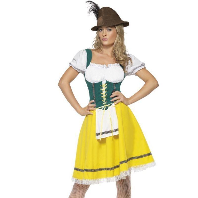 Oktoberfest Costume, Female - UK Dress 8-10 Womens Yellow/Green