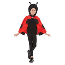 Ladybird Hooded Cape Black & Red Child