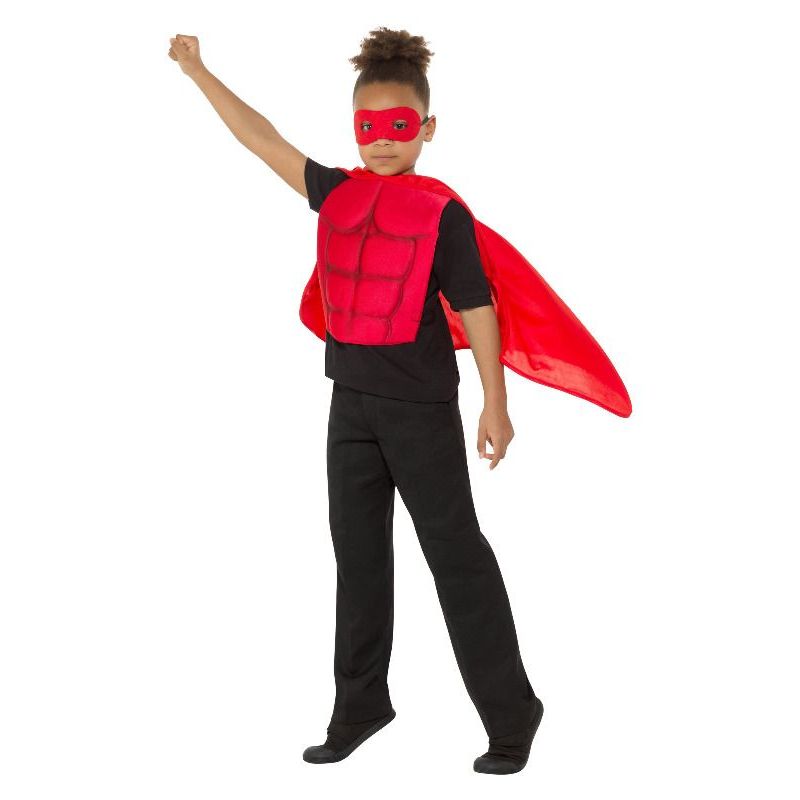 Kids Superhero Kit Child Red Unisex