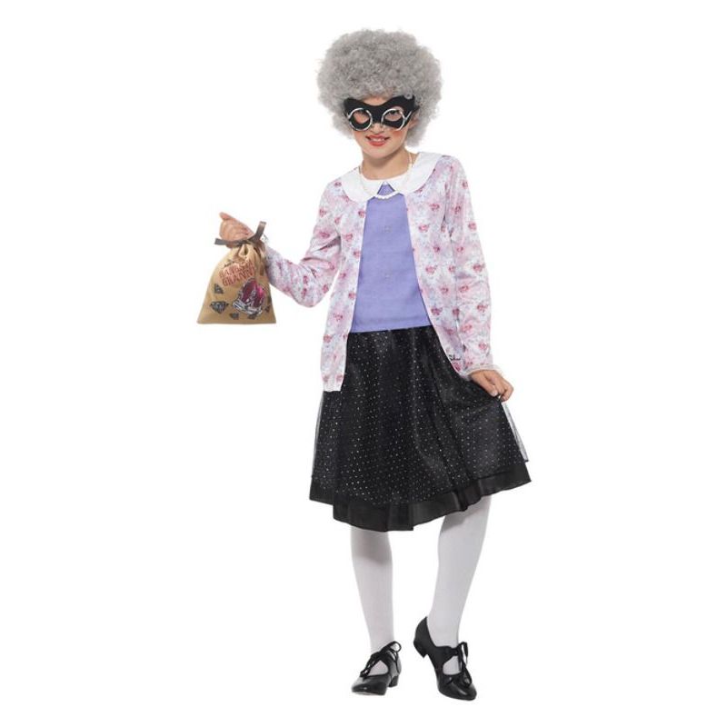 David Walliams Deluxe Gangsta Granny Costume Child Purple Girls