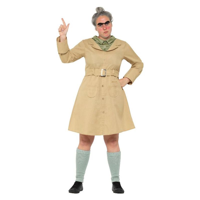 Roald Dahl Deluxe Miss Trunchbull Costume Adult Beige Womens Brown