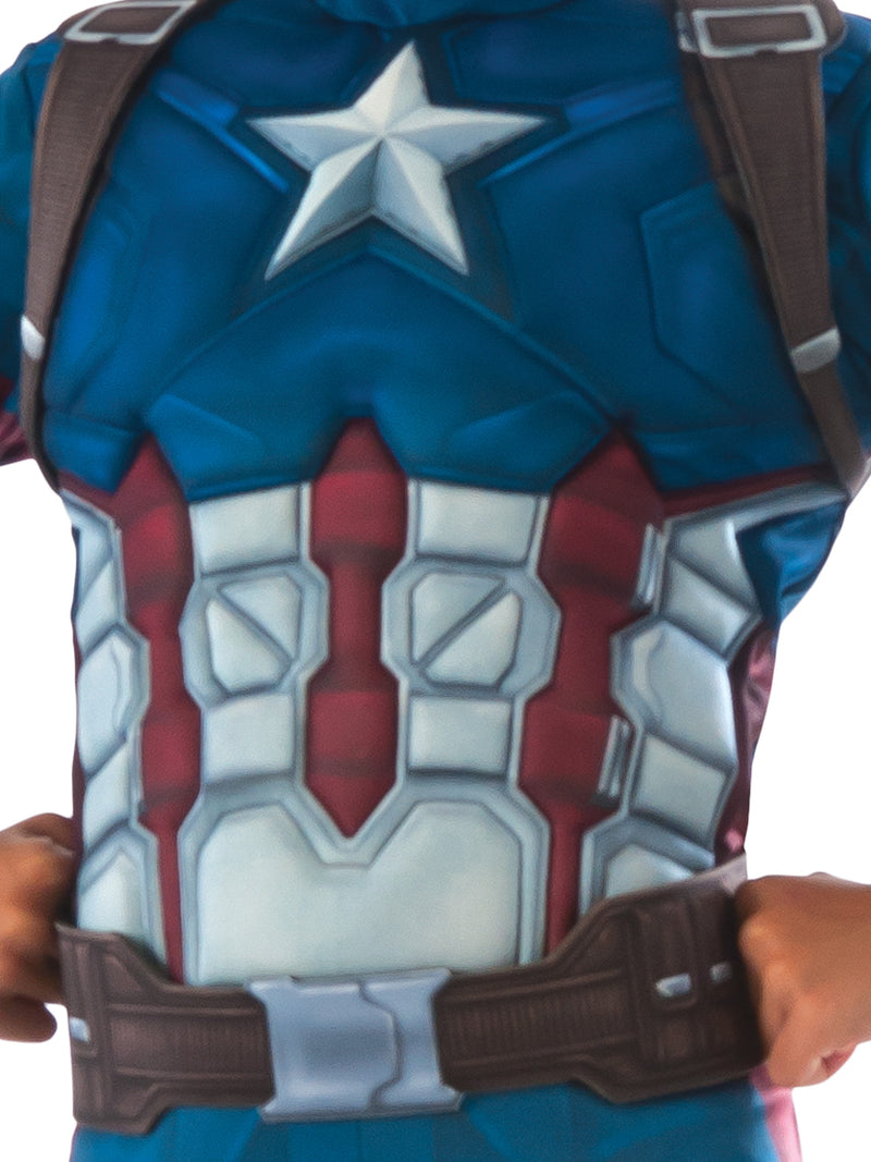 Captain America Cw Deluxe Costume Child Boys Blue -3