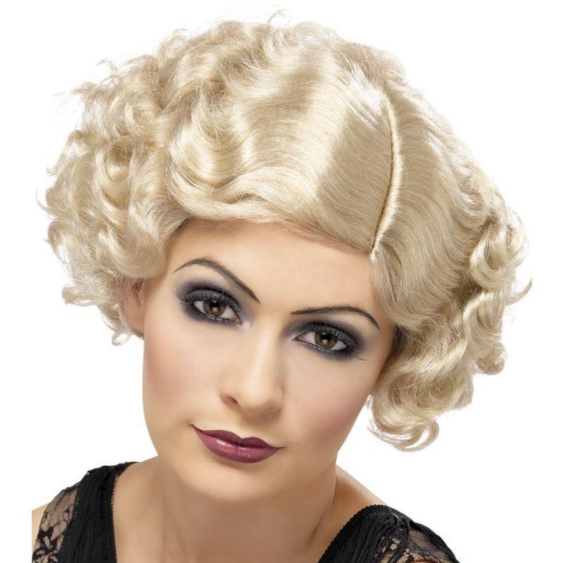 20s Flirty Flapper Wig - One Size Womens Blonde