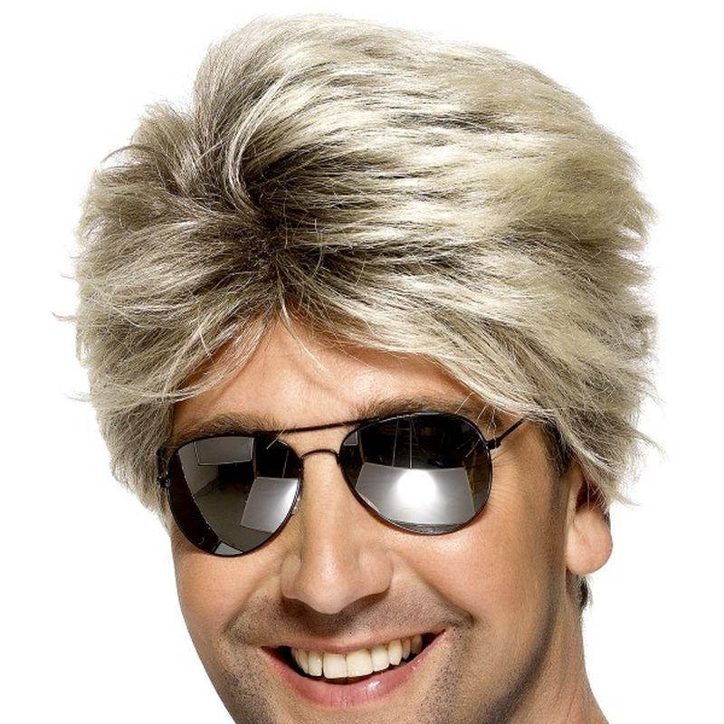 80s Street Wig - One Size Mens Blonde