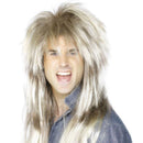 80s Mega Mullet Wig, Blonde and Brown - One Size Mens Blonde
