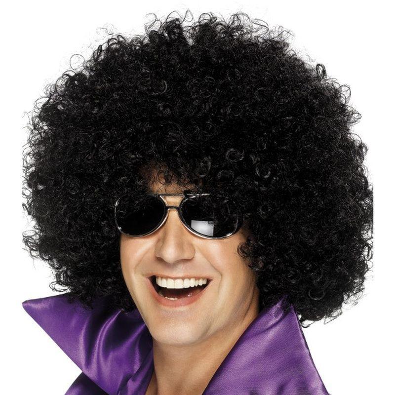 Afro Wig, Mega-Huge - One Size Mens Black