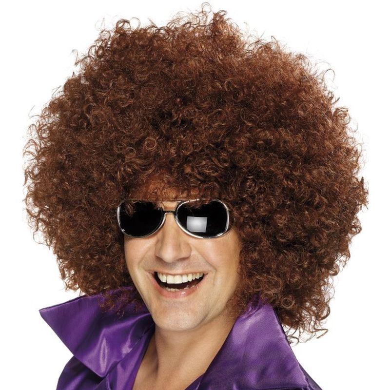 Afro Wig, Mega-Huge - One Size Mens Brown