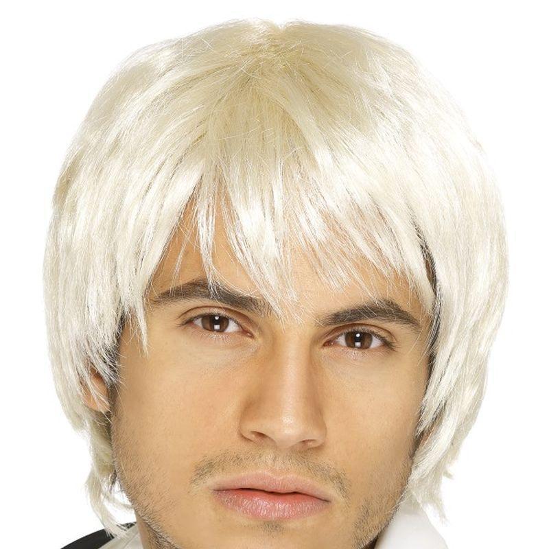 Boy Band Wig - One Size Mens Blonde