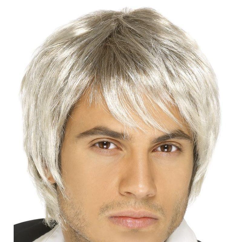 Boy Band Wig - One Size Mens Blonde