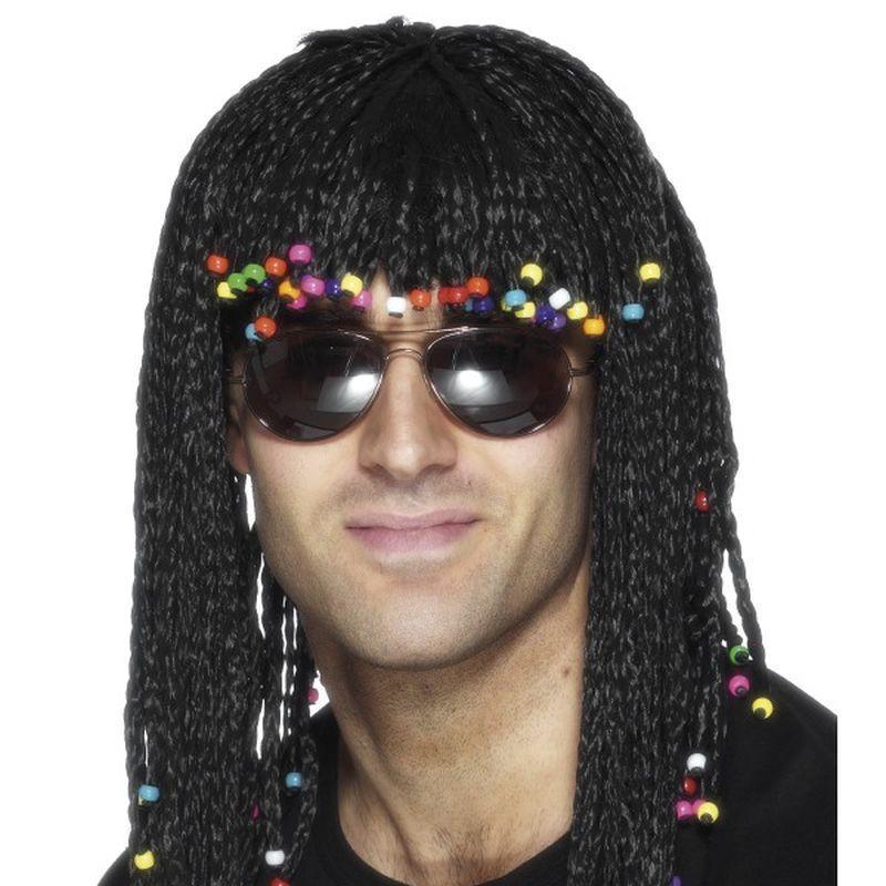 Braided Wig - One Size Mens Black