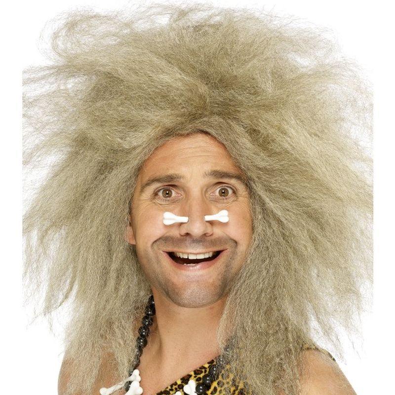 Crazy Caveman Wig - One Size Mens Blonde