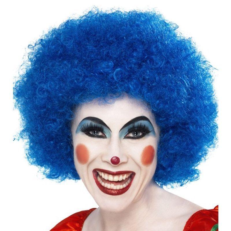 Crazy Clown Wig - One Size Mens Blue