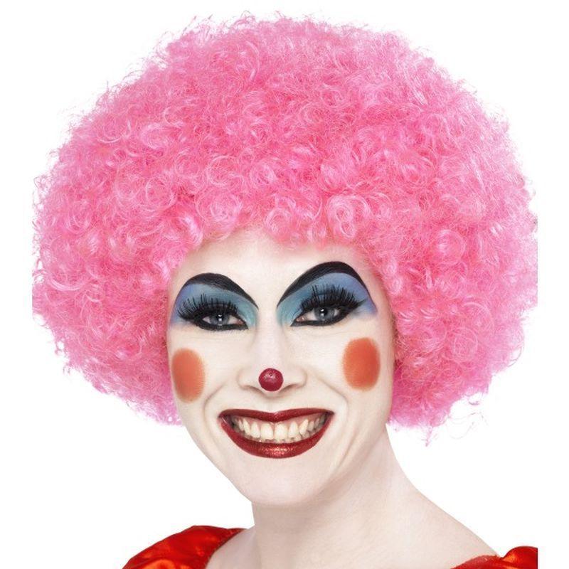 Crazy Clown Wig - One Size Mens Pink